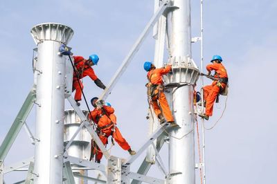 武漢江北城區~柏泉500千伏線路工程全線貫通 鐵塔施工圓滿完成